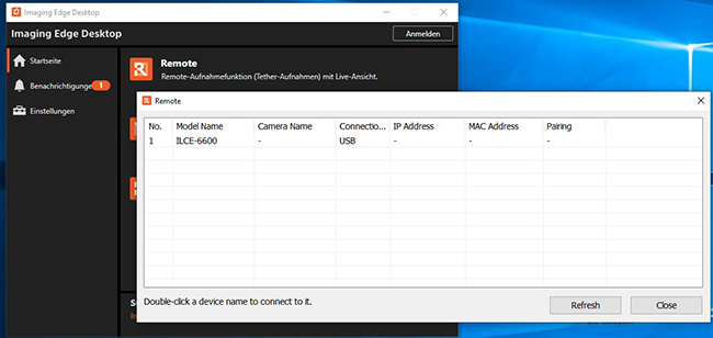Kamerasuche Sony Alpha 6600