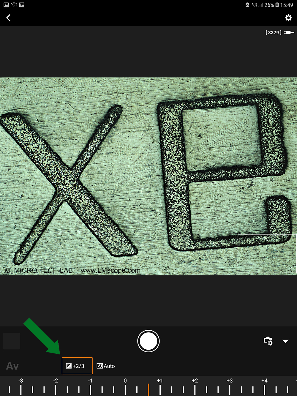 Am Mikroskop Canon Camera Connect Liew View Heiligkeit