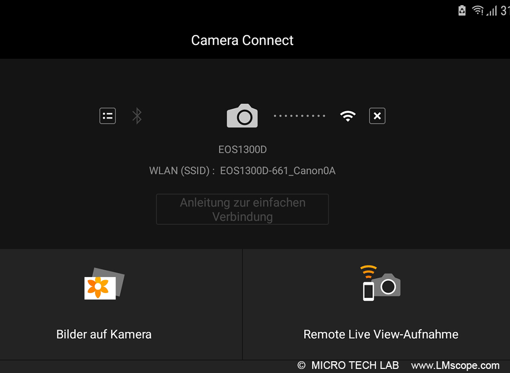 Canon Camera Connect mit Kamera verbinden mit Wlan / Wifi