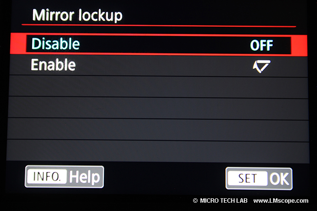 Canon EOS Camera f�r Mikroskopie Spiegelvorausl�sung