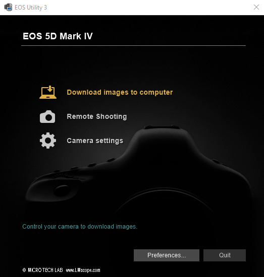 EOS Utiltiy Software Canon f�r DSLR und DSLM