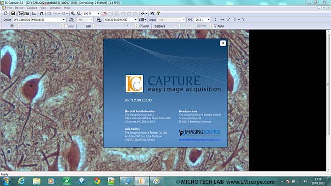 IC capture 2.2 Software f�r Mikroskopie DFK 72BUC02