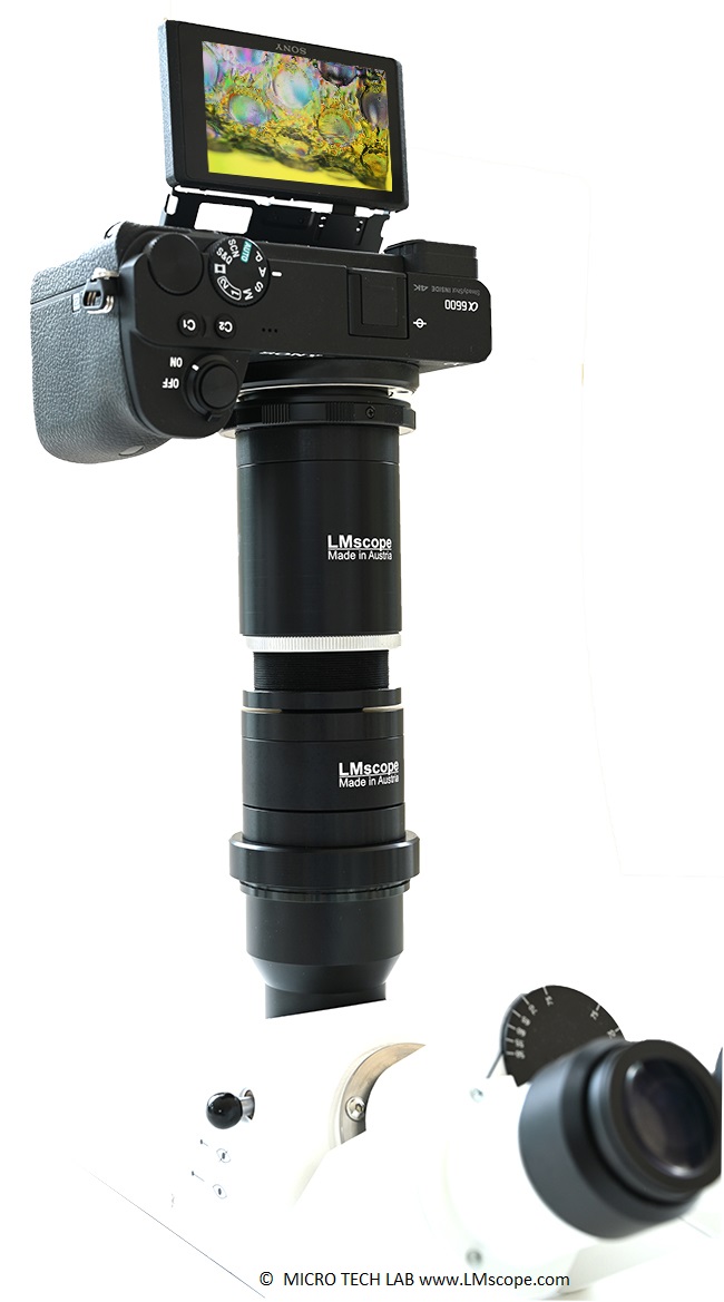 High End LMscope Weitfeld Adapter am C-Mount Anschluss, Licht stark hohe Bildqualität