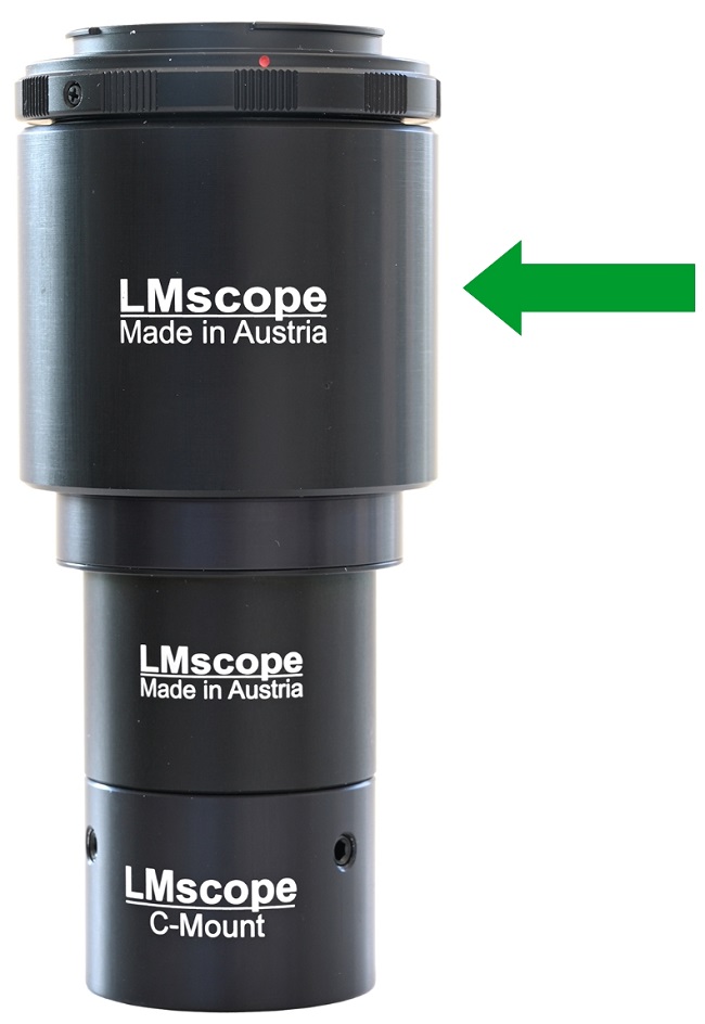 Adaptador de microscopio LM con m�dulo de aumento 2x