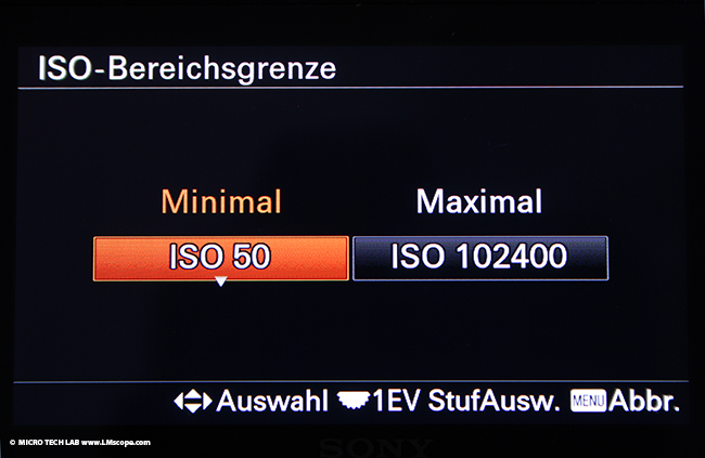 Sony Alpha APS-C hoher ISO Wert für Fluoreszenzmikroskopie