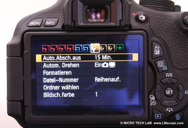 Canon EOS 600D: Ver�nderung des Live View Zeitintervalls