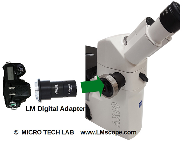 Zeiss Axiovert A.1 Seitport Adapterl�sung f�r DSLR DSLM Mikroskopkamera, Binokularer Tubus 45�/23 (425523-9000-000), Binokularer Fototubus links 45� 23 (50:50) Trennstelle 60N (425523-9020-000), Binokularer Fototubus 45� 23 (50:50) - Trennstelle 60N (425523-9030-000), Binokularer Ergotubus�30�-60� 23 (425523-9040-000)