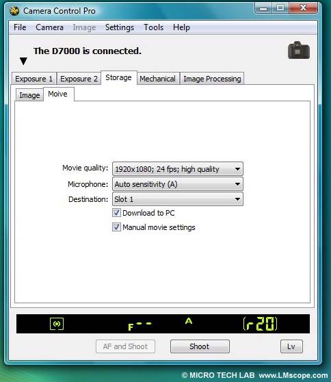Camera Control Pro 2 calidad de grabaci�n en v�deo. 