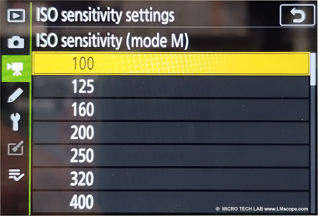minimum ISO Setting Nikon Z6II, Als Mikroskopkamera, hohe Lichtempfindlichkeit, hohe Bildqualit�t, bei g�nstigen Preis