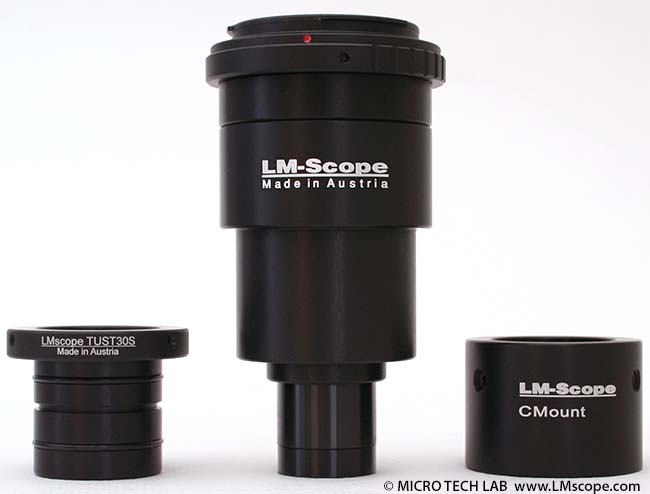 Tust 30S, adaptador oculario, C-Mount