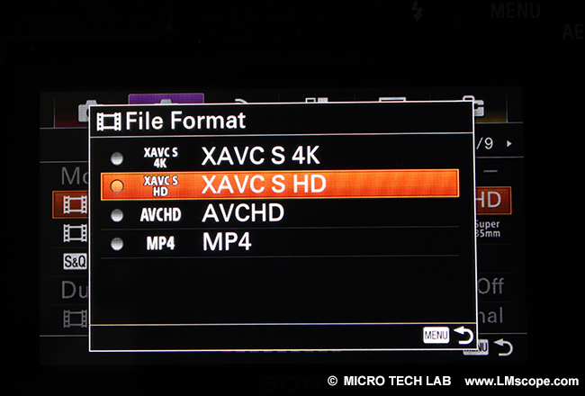 SOny Systemkamera Videoqualität Ultra HD 4K