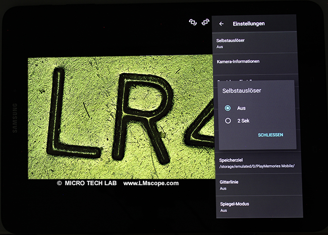 Sony Software Selbstausl�ser Option