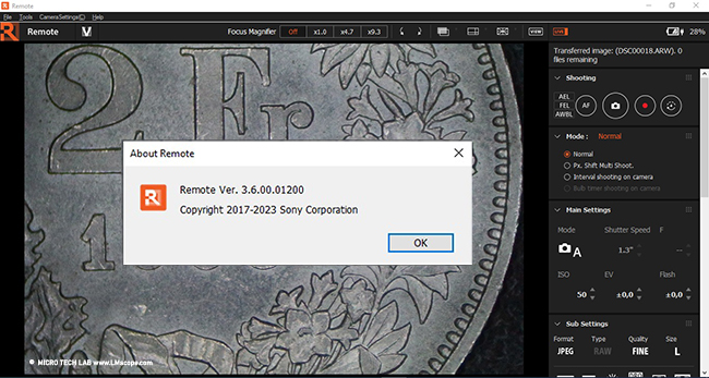 Imaging Edge Sony Software Remote Version