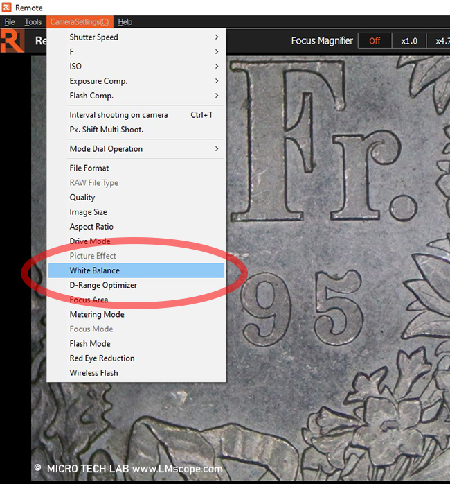 Weissabgleich mit Sony Software Alpha