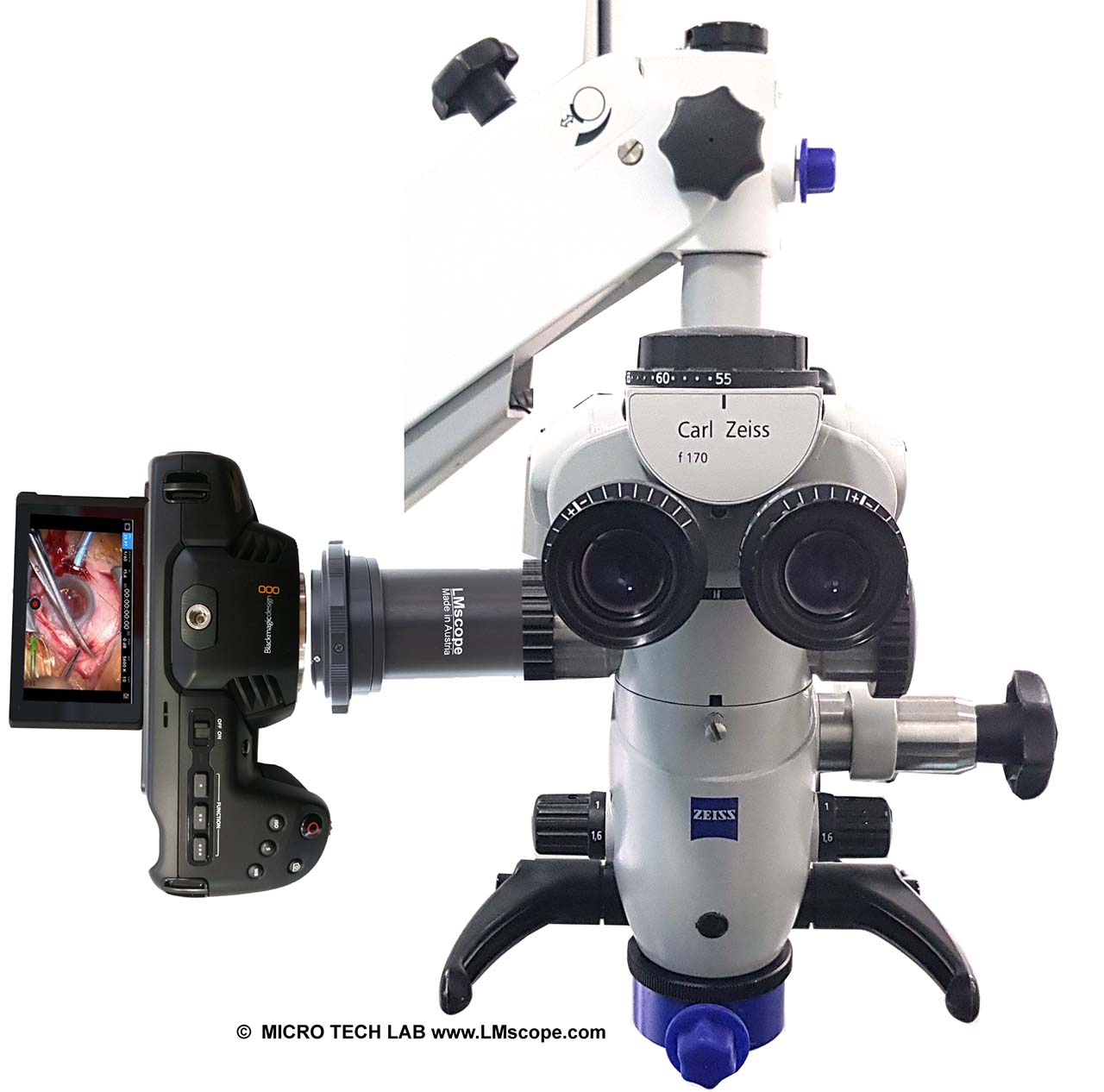 LM Microscope Adapter: Professional high-resolution Blackmagic film cameras on the microscope