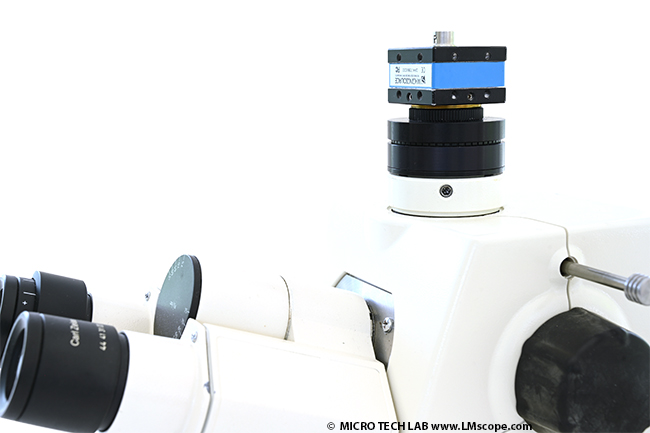 Zeiss Mikroskop mit Fototubus 30mm Innendurchmesser mit C-Mount Kameras ausstatten