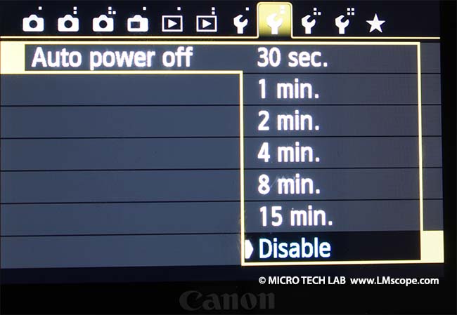 Canon Kamera Verbindung mit Mikroskop mit LM digital Adapter Men�