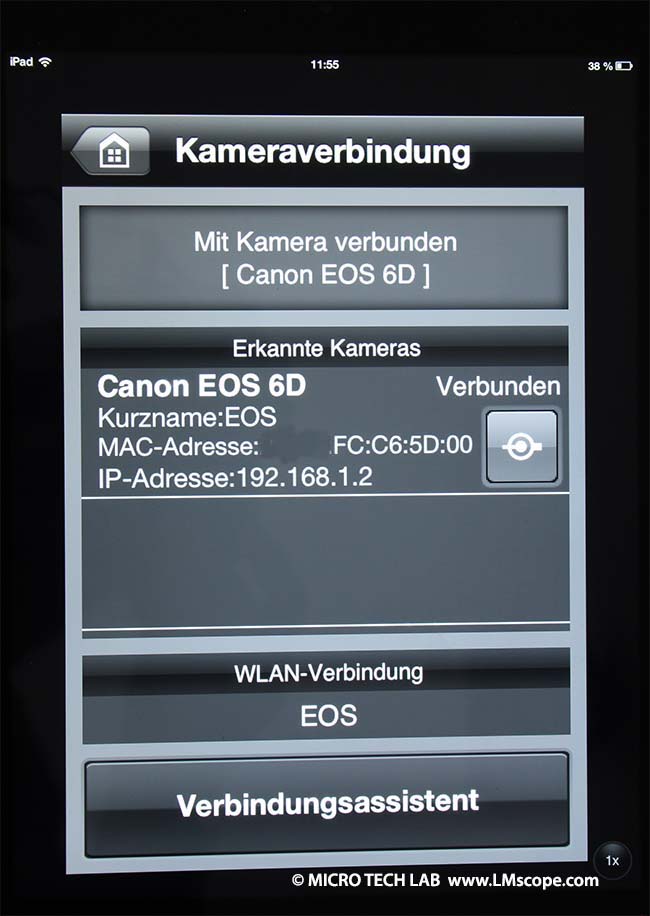 Wifi connection microscope camera with mac