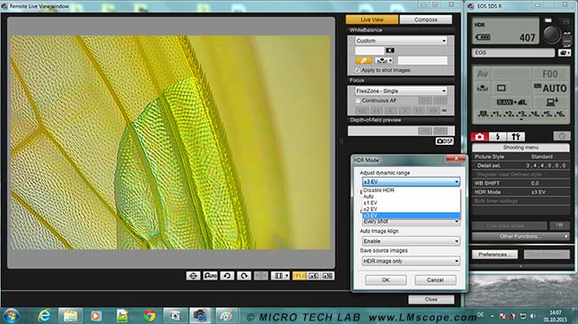 Canon EOS Utility 3 Valor de exposición
